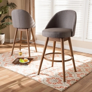 Nordic <strong>Grey</strong> High <strong>Bar</strong> <strong>Stools</strong> With Back - Product Image 6