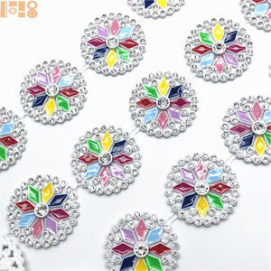 Chaîne de strass en plastique émaillé multicolore en forme de diamant pour la décoration de vêtements, chaussures, chapeaux, accessoires de bricolage, <span class=keywords><strong>bijoux</strong></span> - Product Image 2