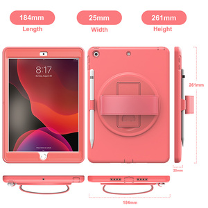 2021 solido per il caso del <span class=keywords><strong>iPad</strong></span> 8th Generazione Della Copertura da 10.2 pollici Antiurto Heavy Duty <span class=keywords><strong>con</strong></span> la <span class=keywords><strong>Penna</strong></span> Del Supporto Del Basamento & hand Strap - Product Image 3
