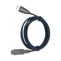 Câble coaxial AOC détachable 8K UHD 48 Gbit/s 10/20/30 pieds, source HDTV double micro + standard pour moniteur d'affichage à fibre optique