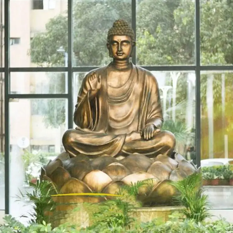 Factory Wholesale Customized Hand Made Life Size Fiberglass Sitting Buddha Statue