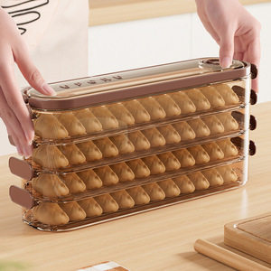 Dumpling Box Multi Layer <b>Stackable</b> Airtight <b>Food</b> <b>Storage</b> <b>Container</b> For Freezer Wonton And Dumpling <b>Storage</b> - Product Image 1