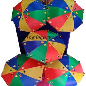 Nouveaux petits parapluies brodés indiens décoratifs de poche mariage décoratifs fête de mariage en plein air décor de noël - Product Image 4