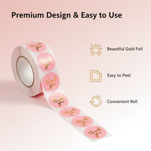 Etiquetas Personalizadas Ecológicas de Papel PLA de Grado Alimenticio, Fáciles de Retirar, con Impresión en Lámina Dorada para Bolsas de Comida Rápida (Diámetro Central) 1 pulgada - Product Image 3