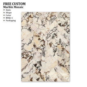 הצלחה ss007 דפוס יהלום מודרני קלקטה שיש לבן כלי מטבח חדר אמבטיה חדר מדרגות שיש להשתמש אריחים רצפת אריחים אריחים - Product Image 1