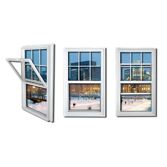 Aluminum Sash Window Grid Design Single/double Hung Kitchen Vertical Sliding Aluminum Window