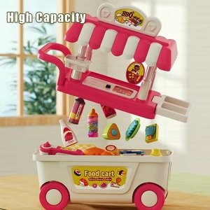 Meilleur Cadeau d'Anniversaire : Ensemble <span class=keywords><strong>de</strong></span> Jouets Chariot <span class=keywords><strong>de</strong></span> Restauration BBQ <span class=keywords><strong>de</strong></span> Simulation pour Petit Chef, Mini Cuisine Amusante, Jeu <span class=keywords><strong>de</strong></span> Rôle et <span class=keywords><strong>de</strong></span> <span class=keywords><strong>Ménage</strong></span> pour Enfants Pro - Product Image 2