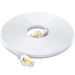 Cable de Red Ethernet Plano Cat7 Chapado en Oro RJ45 32awg, Cable de Red Plano Cat 7 de Cobre Puro SSTP SFTP, 1m 3m 5m 10m, Cables de Comunicación - Product Image 1