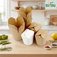 Boîte à nouilles à emporter, emballage alimentaire biodégradable, boîte en papier