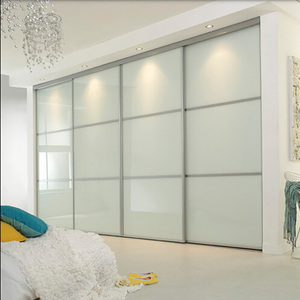 <span class=keywords><strong>Armarios</strong></span> de 3 puertas con mesa de vestidor, <span class=keywords><strong>armarios</strong></span> de muestra con puertas deslizantes, estilo europeo real y elegante, color gris humo, instrucciones de montaje de 250Cm - Product Image 2