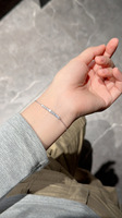Bracelet chaîne ajustable en argent sterling S925 plaqué or 18 carats avec barre en moissanite, délicat, empilable, minimaliste, bijoux fins, cadeau