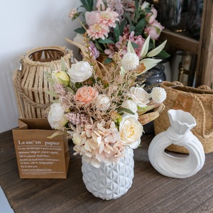 CallaFloral Flores Artificiales, Ramo de Rosas, Tela Plástica Tejida, Decoración del Hogar, Accesorios para Bodas CF01433 - Product Image 1