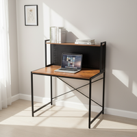 Table de travail de conception moderne pour hôtel, bureau, appartement, avec étagère de rangement en panneau perforé, table d'écriture, bureau de lecture