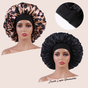 <span class=keywords><strong>Bonnet</strong></span> en Soie pour Femmes, <span class=keywords><strong>Bonnet</strong></span> de Nuit Double Couche en Satin pour Cheveux Bouclés Naturels, <span class=keywords><strong>Bonnet</strong></span> de Sommeil Unisexe <span class=keywords><strong>avec</strong></span> Bord Élastique - Product Image 4