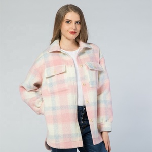 Belles chemises <span class=keywords><strong>à</strong></span> <span class=keywords><strong>carreaux</strong></span> <span class=keywords><strong>à</strong></span> manches longues et boutons sur la poitrine pour femmes - Product Image 5