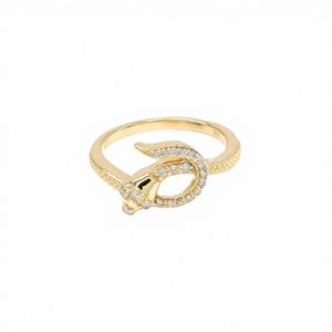 แหวนทองประดับเพชรทรงเรขาคณิตสไตล์ไทยโบราณสำหรับเด็ก แฟชั่นทันสมัย เหมาะสำหรับเป็นของขวัญในงานปาร์ตี้หรือวันครบรอบ - Product Image 4