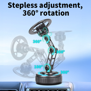 Supporto Mobile pieghevole in lega universale a magneti potenti per auto con supporto per <span class=keywords><strong>finestra</strong></span> 360 con supporto magnetico rotante per cellulare - Product Image 3