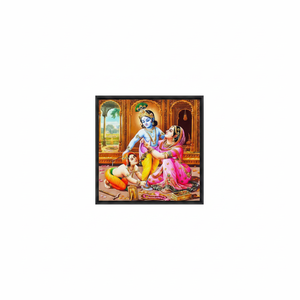 Printed Canvas: Elegant Indian Woman Wall Art, Modern Decor,<b>BLACK</b> <b>FRAMED</b> CANVAS - Product Image 2