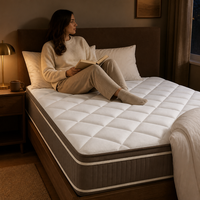 Matelas hybride à ressorts ensachés en mousse à mémoire de forme de bambou, avec gel ventilant et tissu tricoté, tailles Twin, Full, Queen, King, roulé en boîte