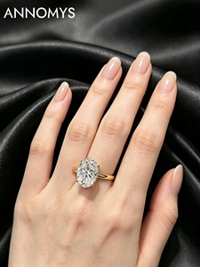 <span class=keywords><strong>Bague</strong></span> de fiançailles en moissanite 3 carats de luxe léger, argent S925 plaqué or 18 carats, couleur D VVS1, grande <span class=keywords><strong>bague</strong></span> de promesse de mariage pour <span class=keywords><strong>femme</strong></span> - Product Image 5