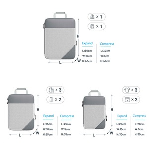 <b>Travel</b> Bag <b>Set</b> 6 Packing Cubes Compression Clothes Luggage Organizer Large Capacity Shoes Dust Bags - Product Image 2