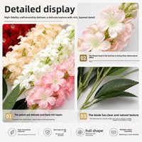 Fleurs artificielles en soie de type Snapdragon et Delphinium, douces et réalistes, pour décorations de mariage et d'intérieur, disponibles en plusieurs couleurs