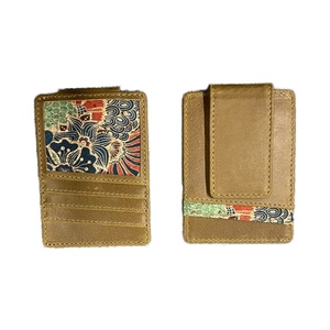 Vintage Crazy Horse Cowhide Leather RFID Blocking Magnetic Wallet Slim Men's Short Clip with Minimalist Pattern - Product Image 6