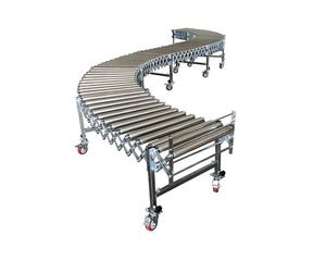 Manuelle Schwerkraft Flexible erweiterbare Rollenförderer-Transports ysteme Edelstahl-Rollenriemen-LKW-Entladen - Product Image 3