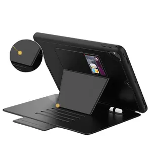 Auto WakeหนังPUฝาครอบแท็บเล็ตแม่เหล็กปรับKickstandสําหรับiPad 9.7 5th & 6th Gen 2017 & 2018 พับขาตั้งกรณีแท็บเล็ต - Product Image 1