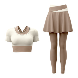 ชุดโยคะสองชิ้นสำหรับผู้หญิง แบบเนื้อผ้ายืดหยุ่นสูง ให้ความรู้สึกเหมือนไม่ได้ใส่ - เอวสูง กระชับหน้าท้อง เหมาะสำหรับโยคะ วิ่ง ฟิตเนส ขายส่ง - Product Image 5