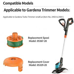 Cubierta de repuesto para carrete de hilo de desbrozadora 5367-20 y hilo 5369-20 de 2.0mm/14FT para Gardena Turbo Trimmer smallCut Art 2402 y 2404 - Product Image 4