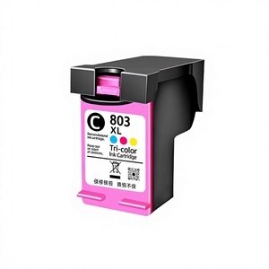Minway 803 803XL <span class=keywords><strong>Cartouche</strong></span> Rechargeable Remanufacturée Pleine Couleur Noire avec Puce 100% Compatible HP2132 2621 <span class=keywords><strong>2622</strong></span> 2623 2628 - Product Image 3