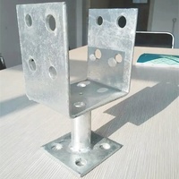 Ancrage de poteau en métal galvanisé sur mesure, fixation en fer pour béton, vis de terre pour supports de poteaux
