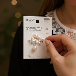 Ciondolo Charm Perla Ilan 6/8/10/12mm 10pz Accessorio Adesivo per Gioielli - Product Image 2