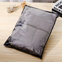 Pochette en plastique souple givré UniOne Black CPE, écologique, pour vêtements, chaussettes, emballage, sac à fermeture éclair, taille personnalisée, impression personnalisée