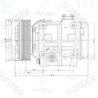 Kompresor AC Valeo TM31 OEM Asli Baru OE 5060101830 Unit Utama 24V 8PK 152mm Pemasangan Langsung 5EYES Unit Pendingin Bus Besar