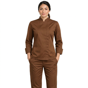 Cook Shirt 100% Cotton <b>Long</b> <b>Sleeve</b> Breathable Kitchen Wear for Restaurant Hotel Staff OEM Manufacturer Bulk Supply - Product Image 1