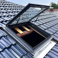Ventana de Techo Vertical Fija Moderna de Aluminio con Vidrio Aislante para Sala de Estar, Terraza, Proyectos de Villas