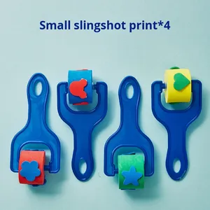 Ensemble de brosses d'apprentissage précoce pour enfants, brosses en éponge en mousse, outils de <span class=keywords><strong>dessin</strong></span> pour enfants, rouleau à fleurs, tampon, bricolage, outils d'art - Product Image 6