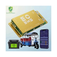 ECBMS 32s 3s 5s 12v 48v 300a 40a BMS para Scooter Eléctrico, Monitor de Batería LiFePO4 Li-ion, Sensor de Temperatura Dual, Equilibrador Activo de Batería