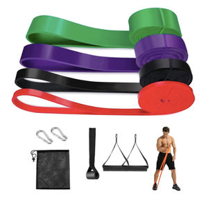 Ensemble de <span class=keywords><strong>4</strong></span> bandes de résistance longues en latex pour exercice de mobilité robuste pour l'étirement de la dynamophilie - Product Image 1