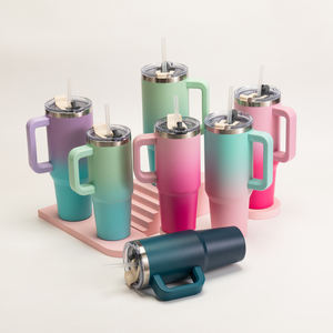 Ingrosso Avventura Vernice Arcobaleno Doppia Parete Manico in Acciaio Inox Boccetta per Bottiglia 30Oz Bicler con Paglia - Product Image 2