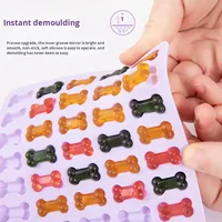 Moule en silicone pour mini-donuts, QQ, gelée, os, cœur, chocolat, biscuit, modèle pour boulangerie, approvisionnement direct d'usine