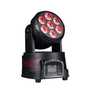 Projecteur LED mobile 7 pièces 10W RGBW <span class=keywords><strong>pour</strong></span> scène, éclairage <span class=keywords><strong>de</strong></span> scène, faisceau lumineux, lumière DJ disco <span class=keywords><strong>pour</strong></span> festival, club, fête - Product Image 2
