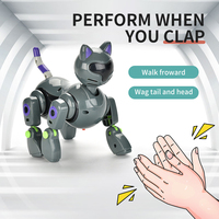 Robot chien électronique éducatif en plastique 2021 avec fonction de danse, reconnaissance vocale et gestuelle