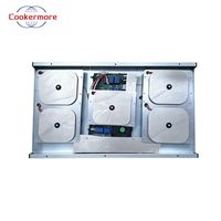 Table de cuisson à induction électrique encastrable en acier inoxydable de classe A à 5 brûleurs avec commande tactile pour usage domestique