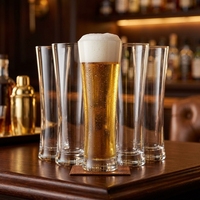 Verres à bière professionnels modernes sans plomb durables de 350 ml, verrerie de bar, verres à bière personnalisés avec logo pour la bière artisanale et les fêtes