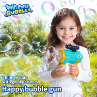 Pistolet à bulles WANNA BUBBLES OEM ODM, jouet d'été pour enfants, souffleur automatique en plastique, solution à bulles de 80 ml, fête de Pâques, anniversaire