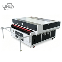 Machine de découpe laser CO2 Lihua 1810 1812 CNC pour mousse, textile, cuir, alimentation automatique
