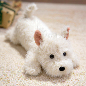 Peluche Cucciolo Carino e Disordinato - <span class=keywords><strong>Giocattolo</strong></span> di Peluche West Highland Terrier - Morbido Cane Bambola per Dormire - Regalo di Compleanno - Product Image 1